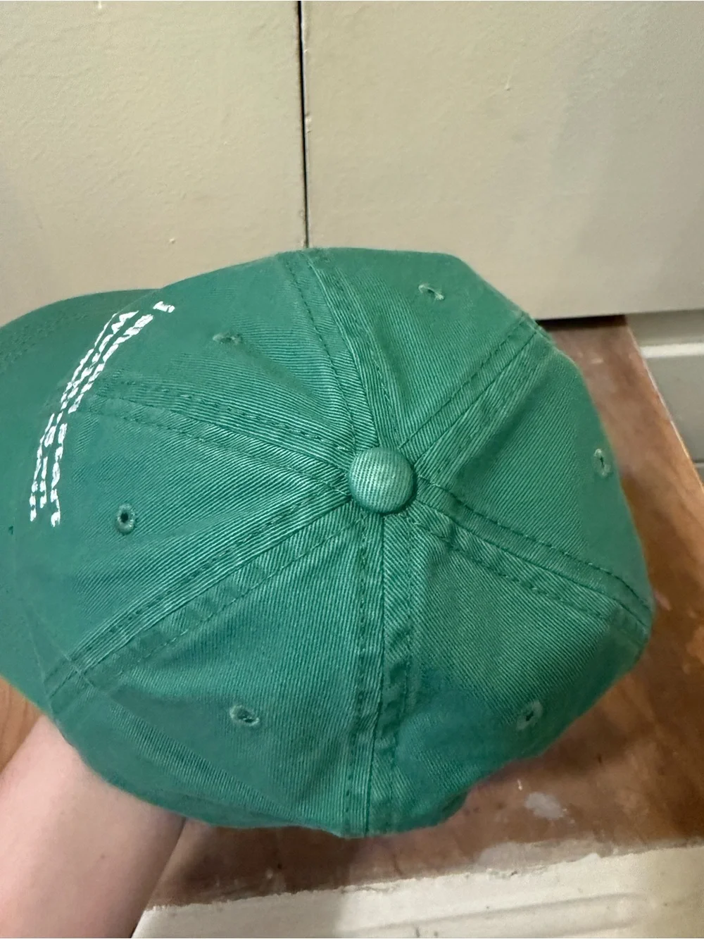 Green Embroidered 'I Should Start Working On Myself Again' Baseball Cap